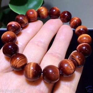 �y���������z�u���X���b�g�@�A�N�Z�T��?�@���b�h�^�C�K�[�A�C���E���h�r�[�Y�u���X���b�g12mm natural red tigers eye stone round beads stretchy bracelet