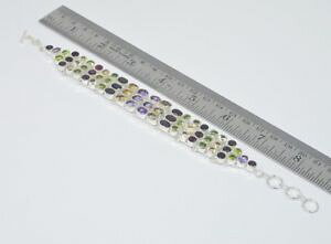 yzuXbg@ANZT?@AWXg~bNXXg[uXbg925 silver plated purple amethyst and mix stone bracelet av89007