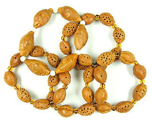�y���������z�u���X���b�g�@�A�N�Z�T��?�@�I���[�u�u���X���b�gchinese olive nucleus carved bracelet