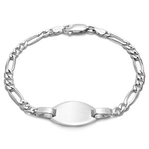 yzuXbg@ANZT?@X^[OVo[tBKuXbg925 sterling silver classy 7 or 8 engravable oval figaro id bracelet