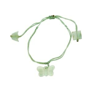 �y���������z�u���X���b�g�@�A�N�Z�T��?�@�q�X�C�o�^�t���C�u���X���b�gkanikangreen jade butterfly bracelet artisan jewelry