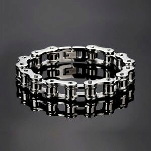yzuXbg@ANZT?@Jeibracciale acciaio inox catena bicicletta motociclista lunghezze 18,20, 22cm 316l