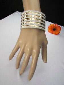 yzuXbg@ANZT?@^Jtt@bVuXbgXgCvwomen gold metal cuff fashion bracelet horizontal silver glitter stripe sparkle