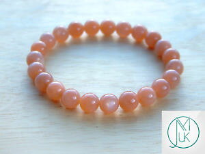 yzuXbg@ANZT?@s[`[Xg[uXbgq[OXg[`Npeach moonstone natural gemstone bracelet 69 elasticated healing stone chakra
