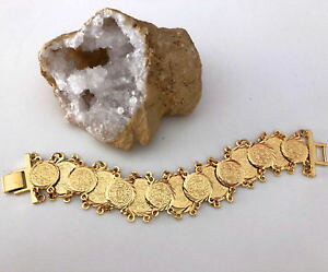 �y���������z�u���X���b�g�@�A�N�Z�T��?�@�u���X���b�g�R�C���O�����v��ceyrek tugra bracelet bileklik bilezik coins gold coin 22 gp ayar altin kaplama