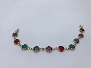 yzuXbg@ANZT?@XtXL[x[uXbgC`Ogenuine swarovski bezel bracelet multicolored crystals 9 mm 75 long