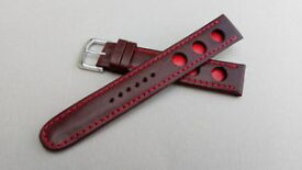 【送料無料】ブレスレット　アクセサリ—　ストラップラリーモデルwatch strap rally model in brown and red, available from 18 to 24mm