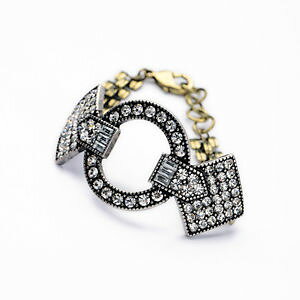 �y���������z�u���X���b�g�@�A�N�Z�T��?�@�u���X���b�g�A�[���f�R�����O�X�N�G�A���g�����_���I���W�i��bracelet art deco ring square retro modern original evening marriage gift ct3