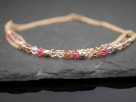 【送料無料】ブレスレット　アクセサリ—　ガラスビーズブレスレットピンクゴールドローズseveral bracelet with high quality noble glass beadspink rose gold
