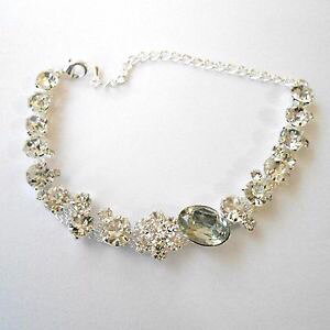 �y���������z�u���X���b�g�@�A�N�Z�T��?�@���g���u���X���b�g�V���o�[�J���[retro women bracelet silver colour distressed white crystals 14 m