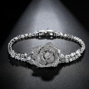 yzuXbg@ANZT?@re[Wt[uXbg}CNNX^N`F[vintage flower bracelets micro paved shining tiny cz crystal charming link chain