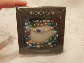 【送料無料】ブレスレット　アクセサリ—　シルバー3stearlingパール925ブレスレッツkyoto pearl 925 stearling silver 3 colourful multicolored bracelets brand