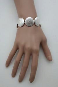 �y���������z�u���X���b�g�@�A�N�Z�T��?�@�u���X���b�g�t�@�b�V�����W���G���[women silver metal wrist bracelet fashion jewelry round circle polished