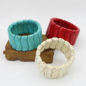 �y���������z�u���X���b�g�@�A�N�Z�T��?�@�g���R�u���X���b�g�V�F�C�v�Z�b�g turkey stone bracelet three shapes can be selecteda set of three colors fas