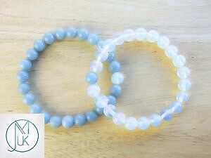 �y���������z�u���X���b�g�@�A�N�Z�T��?�@�J�b�v���u���X���b�g�q�[�����Ocouple opaliteangelite natural gemstone bracelet 78 elasticated healing