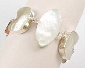 【送料無料】ブレスレット　アクセサリ—　スターリングシルバーブレスレットシングルnatural mother of pearl shell 925 sterling silver bracelet women jewelry sg078