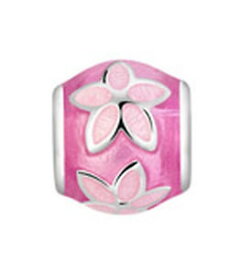 【送料無料】ブレスレット　アクセサリ—　プチピンクエナメルシルバーリンクミントpetite by pastiche pink flowers enamel silver link xe007pk mint