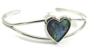 yzuXbg@ANZT?@pEAArJtuXbgVo[heart paua shell abalone cuff bracelet cfb 103 silver color gift idea