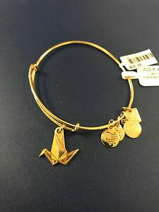 �y���������z�u���X���b�g�@�A�N�Z�T��?�@�A���b�N�X�u���X���b�g�^�Oalex and ani paper crane charity gold charm bracelet w tags