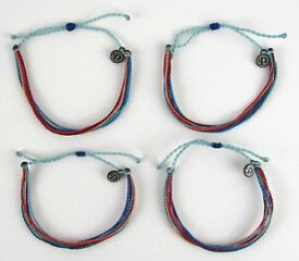 【送料無料】ブレスレット　アクセサリ—　プラビダブレスレットロットlot of 4 pura vida riptide bracelets