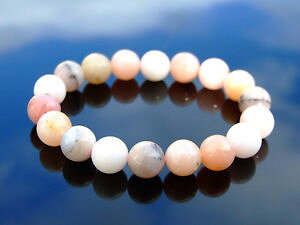 yzuXbg@ANZT?@sNIp[uXbgq[OXg[`Npink opal 10mm natural gemstone bracelet 69 elasticated healing stone chakra