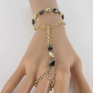 yzuXbg@ANZT?@^s~bhuXbgt@bVX[uOs[^[women gold metal pyramid bracelet hand chain fashion slave ring squares pewter