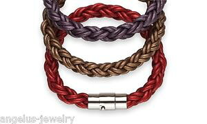 �y���������z�u���X���b�g�@�A�N�Z�T��?�@���U�[�u���X���b�g�����b�Ralraune, leather bracelet coolberry , 7 12in, moroccan red, 102728