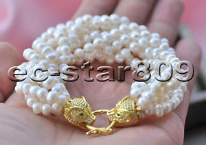 �y���������z�u���X���b�g�@�A�N�Z�T��?�@pearl�u���X���b�g�A�����J���C�I��czp6648 7row 8 6mm�z���C�gp6648 7row 8 6mm white round freshwater pearl bracelet cougar cz