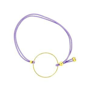 �y���������z�u���X���b�g�@�A�N�Z�T��?�@�S�[���h�S��gold plated ring bracelet elastic cord purple craft jewel