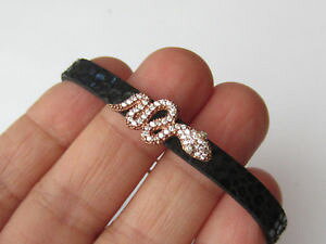 yzuXbg@ANZT?@zCggp[Y[YS[hX^[OVo[Xl[NuXbgwhite topaz rose gold 925 sterling silver snake 15 cm bracelet