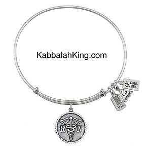 �y���������z�u���X���b�g�@�A�N�Z�T��?�@�u���X���b�gwind amp; fire rn registered nurse silver charm bracelet extendable in