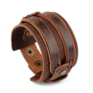 �y���������z�u���X���b�g�@�A�N�Z�T��?�@10x �u���X���b�gr6l810xbrown antique mens leather bracelet, the first layer of leather all r6l8