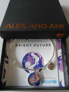 �y���������z�u���X���b�g�@�A�N�Z�T��?�@�A���b�N�X�u���X���b�g�V���o�[alex and ani bright future expandable bracelet shiny silver finish nwtbc
