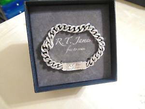 �y���������z�u���X���b�g�@�A�N�Z�T��?�@�W�F�[���X�����N�u���X���b�g listingrt james silvertone link bracelet d605