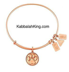 yzuXbg@ANZT?@fBXNX^v[YAJuXbgwind amp; fire footprints stamped disc charm rose bracelet extendable made in usa