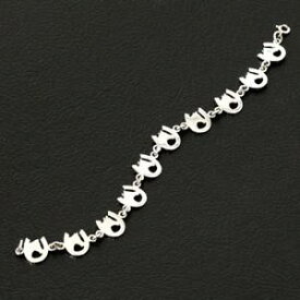 【送料無料】ブレスレット　アクセサリ—　ジュエリーブレスレットスターリングシルバーjewelry bracelet 925 sterling silver , 10 horse shoes