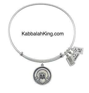 �y���������z�u���X���b�g�@�A�N�Z�T��?�@�b�h�N���_�A�����J�V���o�[�f�B�X�N�u���X���b�g�X�g���b�`wind amp; fire claddagh silver charm disk bracelet stretch made in usa