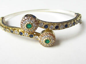 yzuXbg@ANZT?@gRGhTt@CAX^[OVo[nhJtuXbgturkish emerald sapphire 925 sterling silver hand made cuff bracelet