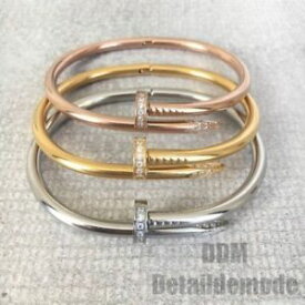 【送料無料】ブレスレット　アクセサリ—　ブレスレットネイルラインストーンシルバーゴールドピンクゴールドbracelet nail luxury rhinestone silver, gold, gold pink love bracciale nail