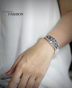 yzuXbg@ANZT?@AWFg}`yA[fRNX^bre[Wbracciale argento multi collana perla bianco art deco cristallo vintage