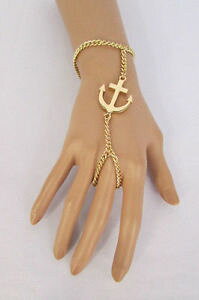 yzuXbg@ANZT?@AJ[uXbgt@bVWG[X[uOS[hwomens anchor bracelet hand chain fashion jewelry slave ring gold
