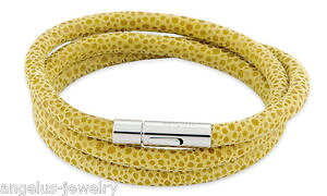 �y���������z�u���X���b�g�@�A�N�Z�T��?�@�u���X���b�g�J���[������alraune, leather bracelet viper, color lemon, 57 cm, edelstahlverschlu