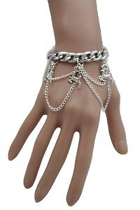 �y���������z�u���X���b�g�@�A�N�Z�T��?�@�V���o�[�u���X���b�gchristmas�W���G���[women silver metal chains bracelet winter white holidays deer christmas jewelry