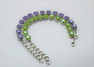 yzuXbg@ANZT?@CbNejXuXbgXtXL[NX^tennis bracelets in lime or lilac colour made with swarovski crystal elements