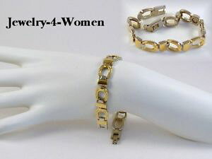 �y���������z�u���X���b�g�@�A�N�Z�T��?�@�u���X���b�g�f�U�C�i�[�~�N����75 bracelet designer horseshoe magnetic therapy surgical 316l ss 3 micron gold