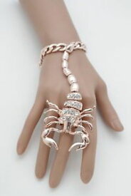 【送料無料】ブレスレット　アクセサリ—　ファッションジュエリーローズゴールドブレスレットスレーブリングwomen fashion jewelry rose gold bracelet scorpion slave ring metal hand chain