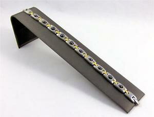 yzuXbg@ANZT?@uXbgfUCi[~N75 bracelet designer magnetic therapy surgical 316l ss 3 micron gold plated