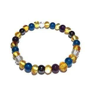 yzuXbg@ANZT?@oguXbg100 genuine certified adult edesia gemstones and lemon baltic amber bracelet