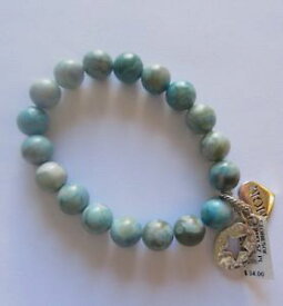 【送料無料】ブレスレット　アクセサリ—　ブレスレットブライトンターコイズラウンドビーズストレッチbrighton stories of mom bracelet turquoise round beadsstretch2 charms star