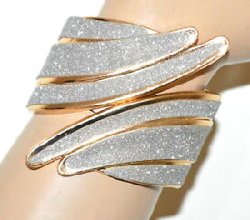 【送料無料】ブレスレット　アクセサリ—　メタルブレスレットゴールドゴールデンシルバースレーブrigid bracelet gold golden woman glitter silver sparkly slave bb29
